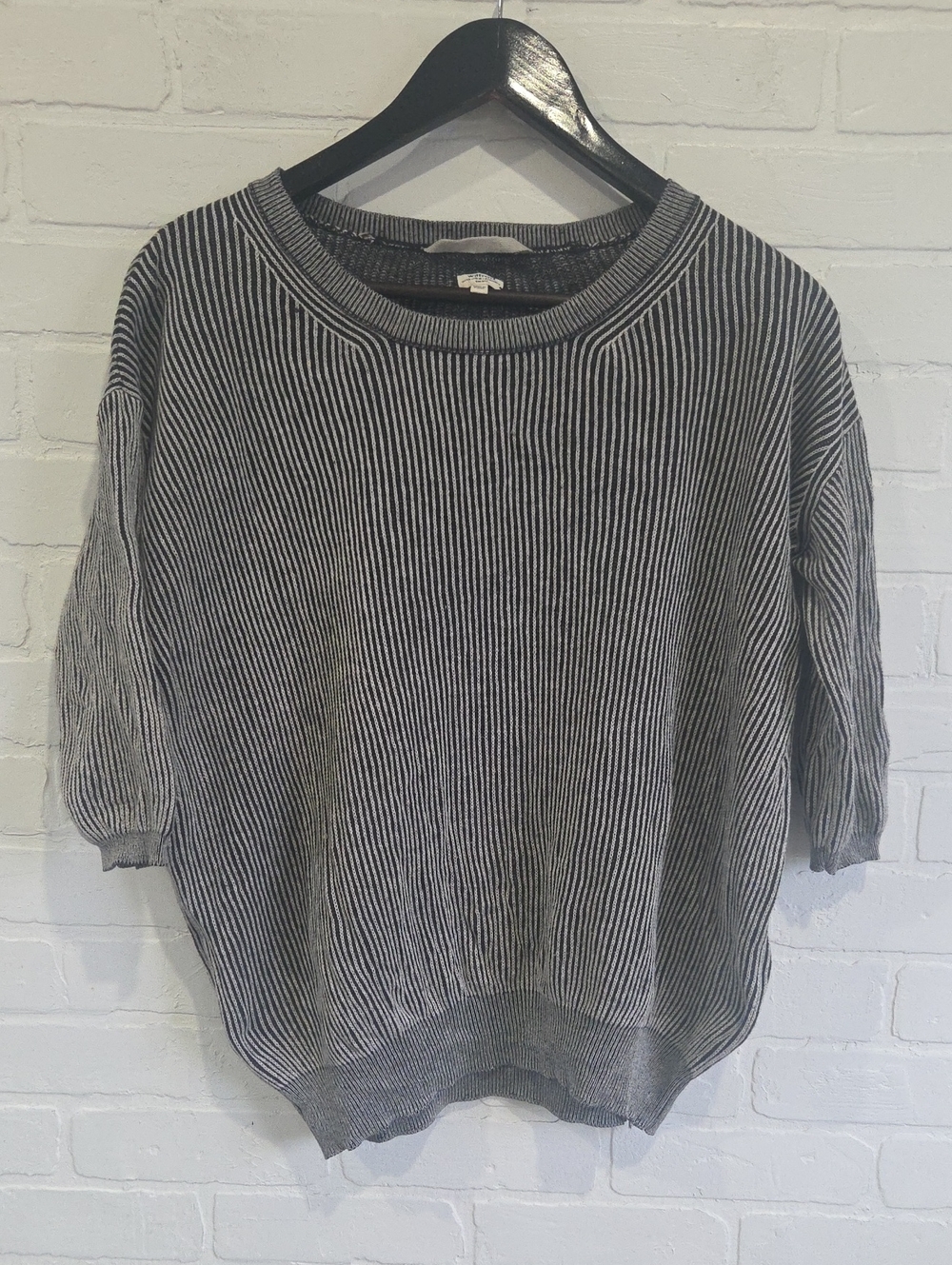Wilfred Silk Blend Striped Crewneck Sweater
